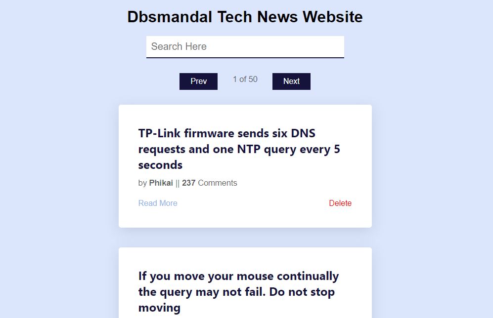 Tech News Website